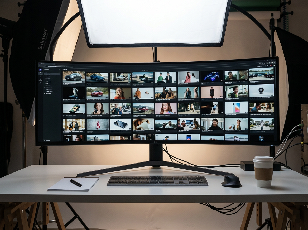 Wall of multiple ad variation thumbnails