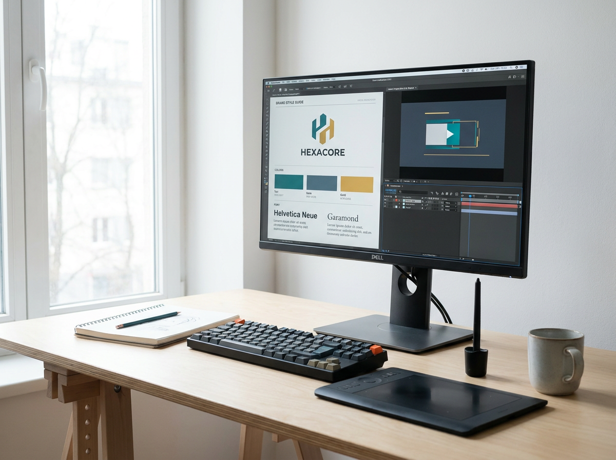 Brand style guide on screen