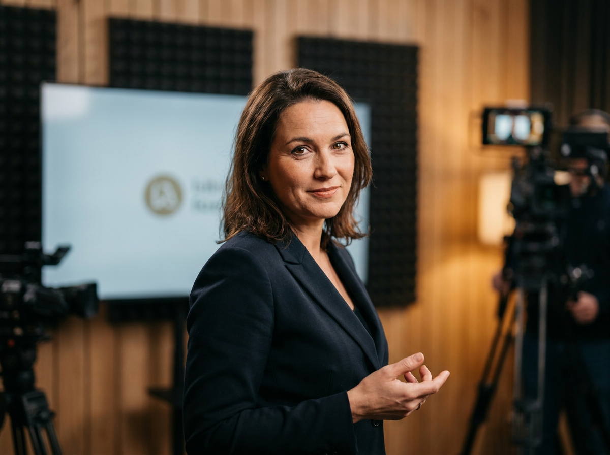 Presenter delivering a pitch