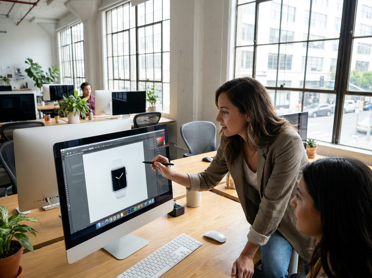 Designer refining an image