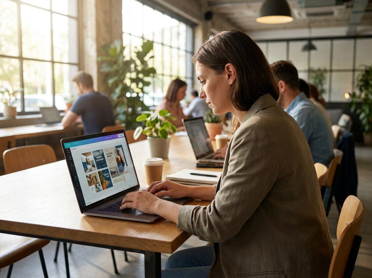 Marketer building an ad