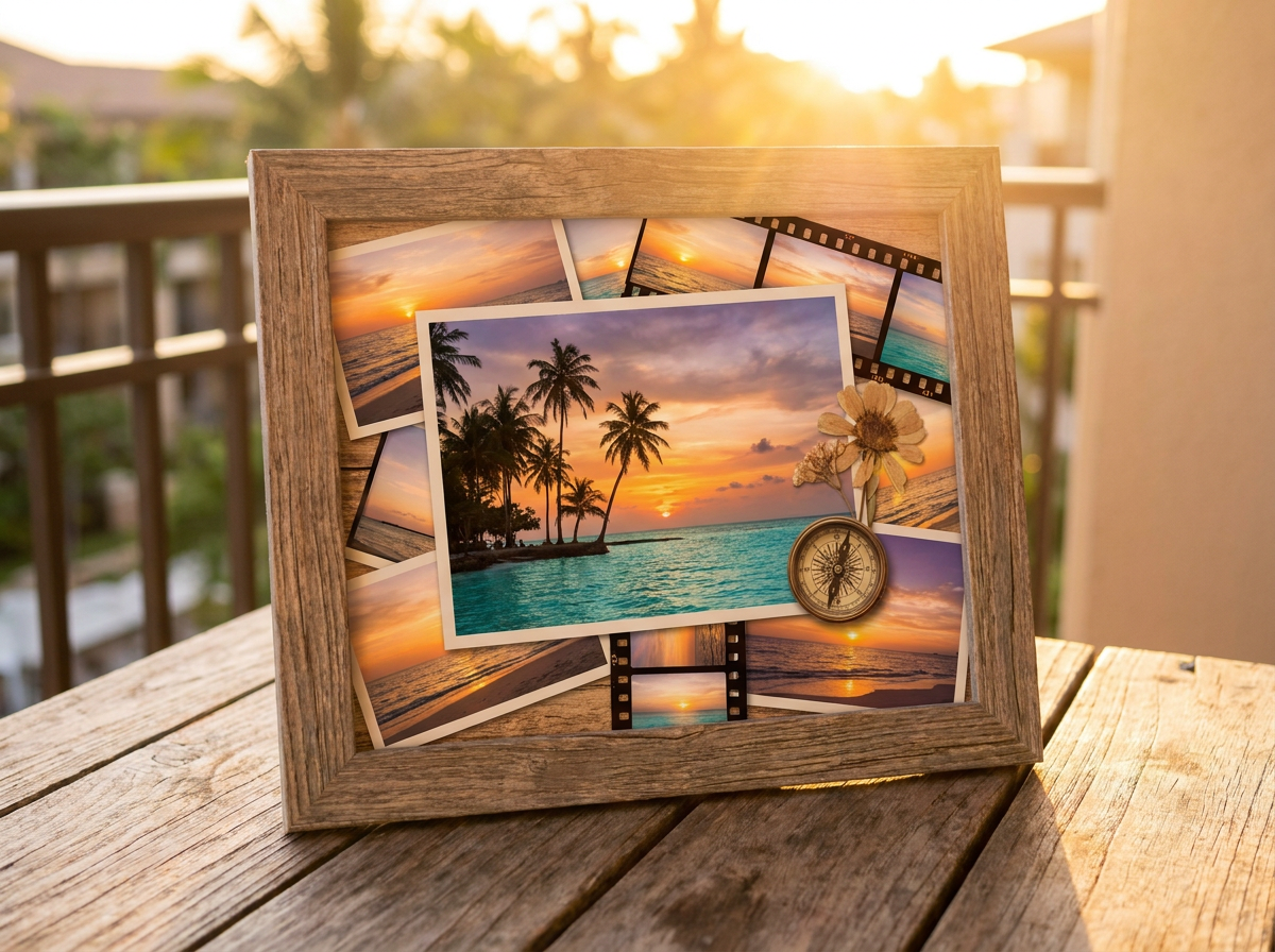 Travel montage frame