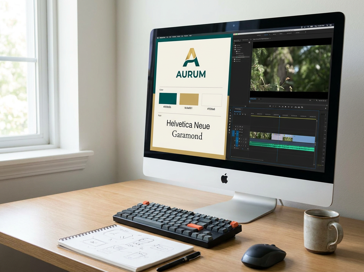 Brand style guide on screen