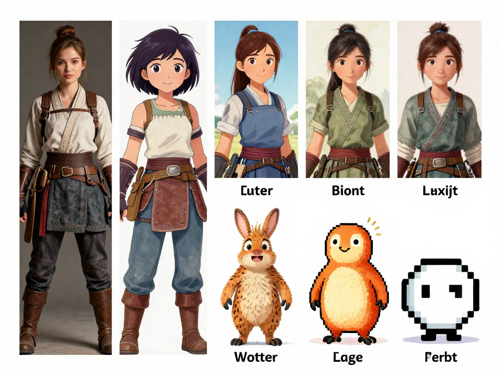 One Character, Five Art Directions