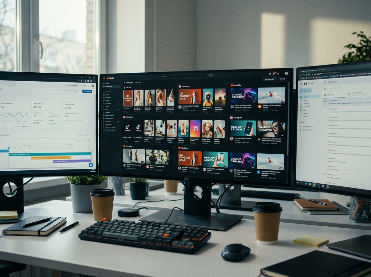 Social media ad testing at volume
