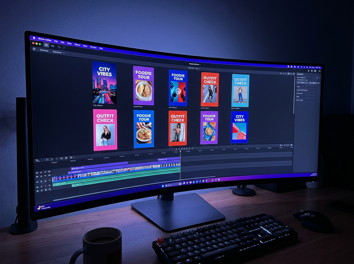 Thumbnail grid of shorts